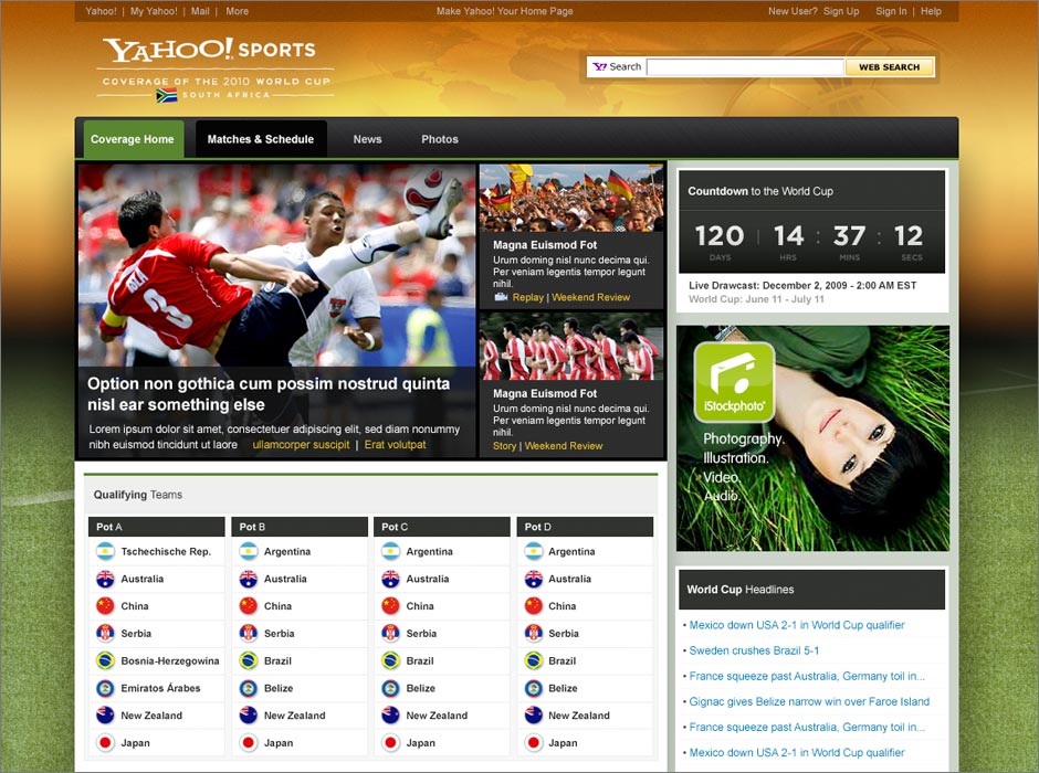 World Cup Home Page